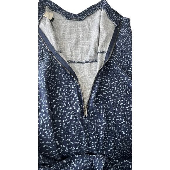 UNIVERSAL THREAD MIDI SUMMER DRESS, WOMENS, M, NAVY/LIGHT BLUE GEOMETRIC PATTERN - Picture 5 of 10